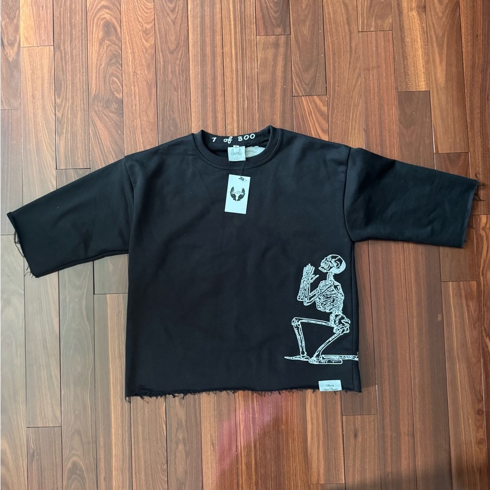 Black Skeleton Graphic Kids Shirt